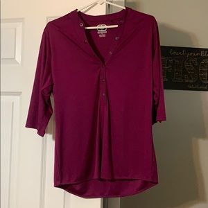 3/4 sleeve button up top